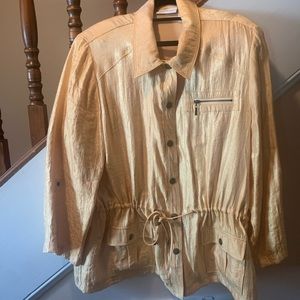 Alfred Dunner Gold Metallic Plus Jacket